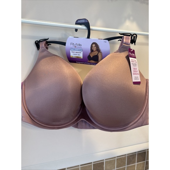 Fit For Me By Fruit Of The Loom Womens Plus Size Underwire Bra rose 44DDD - Picture 1 of 4